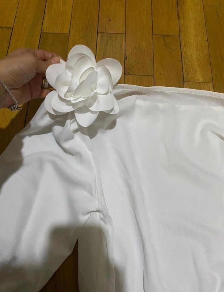 Beyaz Mini Elbise - Görsel 5