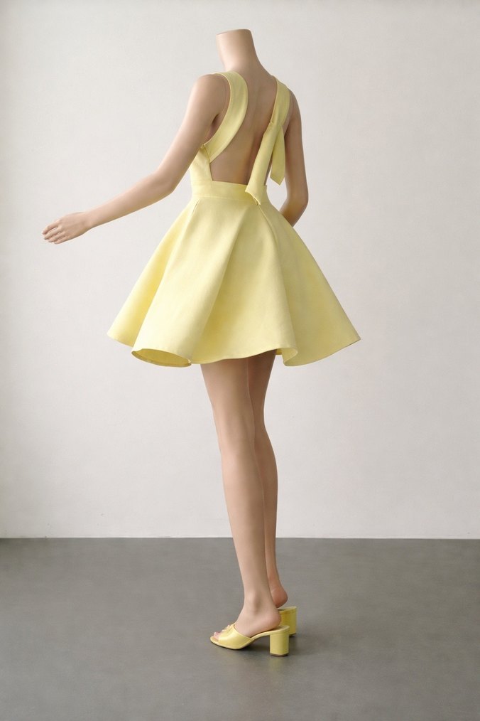 Sarı Kadın Elbise - Görsel 2