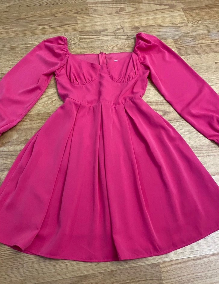 Fuşya şirin elbise - Görsel 3