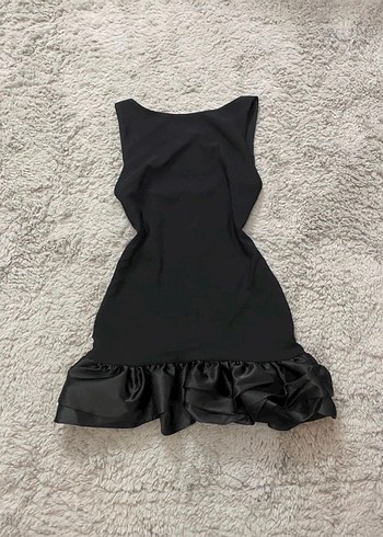 Siyah Mini Elbise - Görsel 2