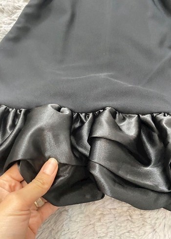 Siyah Mini Elbise - Görsel 3