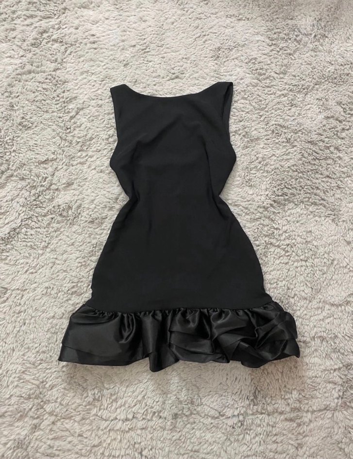 Siyah Mini  Elbise - Görsel 2