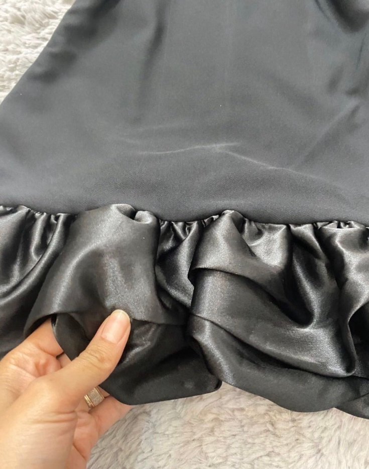 Siyah Mini  Elbise - Görsel 3