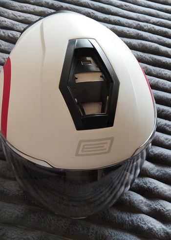 Beyaz Baskılı Seramik Motosiklet Kaskı - Görsel 3