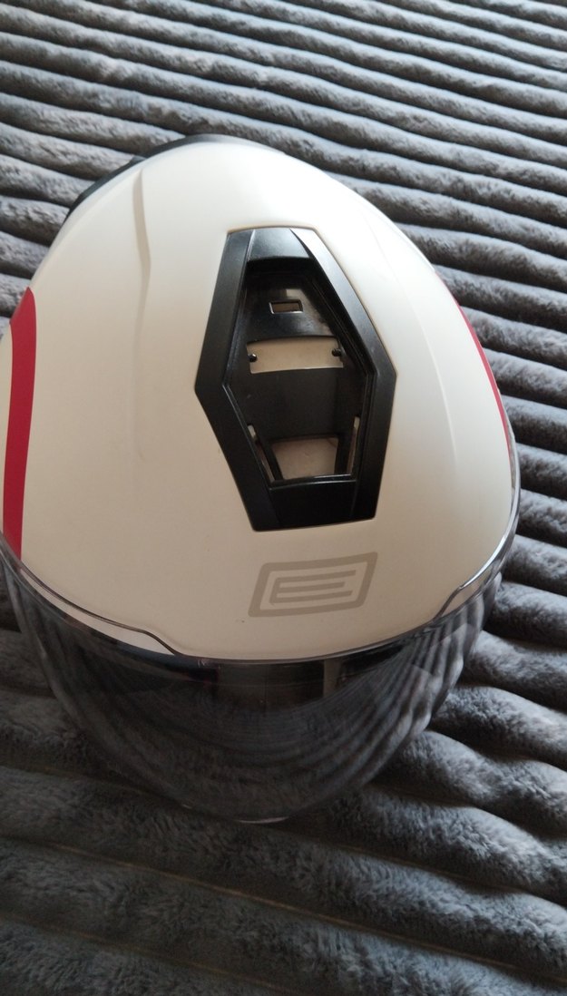 Beyaz Baskılı Seramik Motosiklet Kaskı - Görsel 3