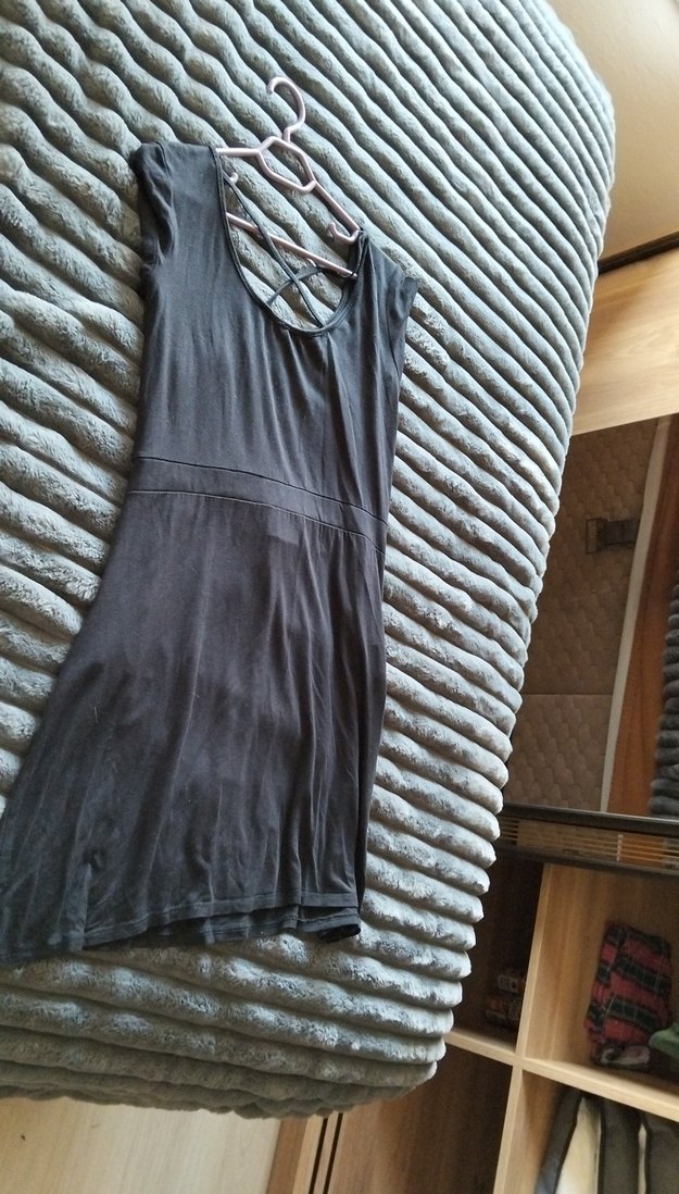 Siyah Mini Elbise - Görsel 2