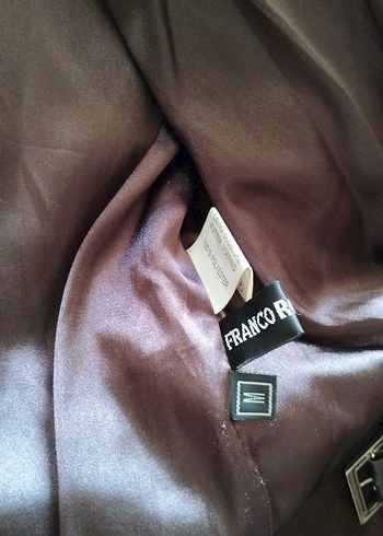 Düğmeli Kahverengi Deri Biker Ceket - Görsel 7