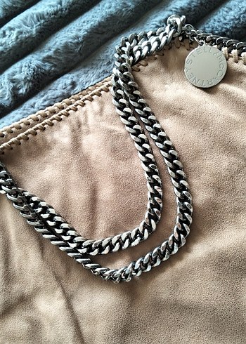 Bej Zincir Detaylı Deri Kadın Çanta - Görsel 3