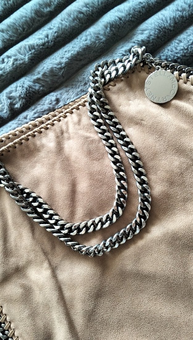 Bej Zincir Detaylı Deri Kadın Çanta - Görsel 3