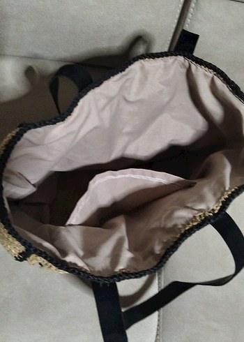 Bej Nakışlı Dantel Detaylı Bohem Örgü Çanta - Görsel 4