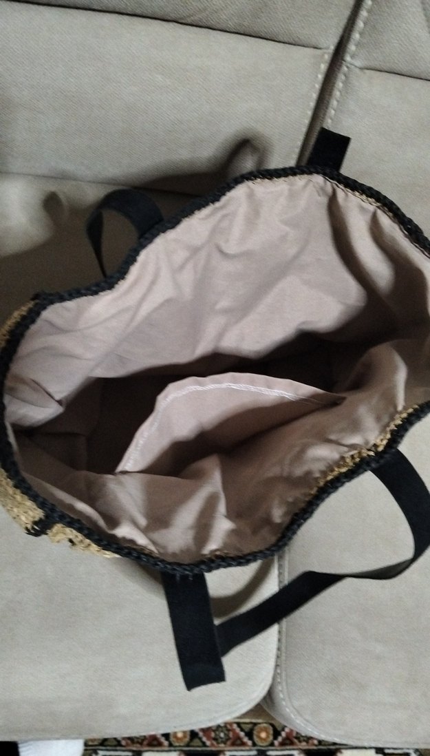 Bej Nakışlı Dantel Detaylı Bohem Örgü Çanta - Görsel 4