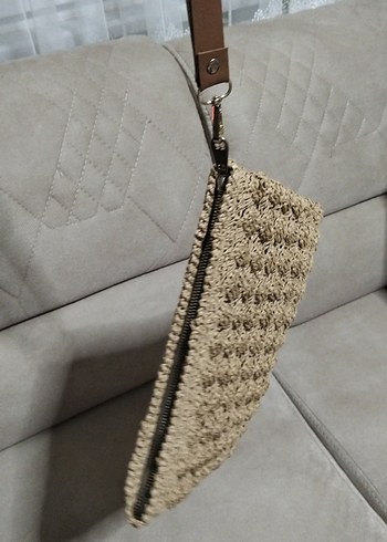 Örgü Kumaş Bohem Kadın Portföy Çanta - Görsel 3