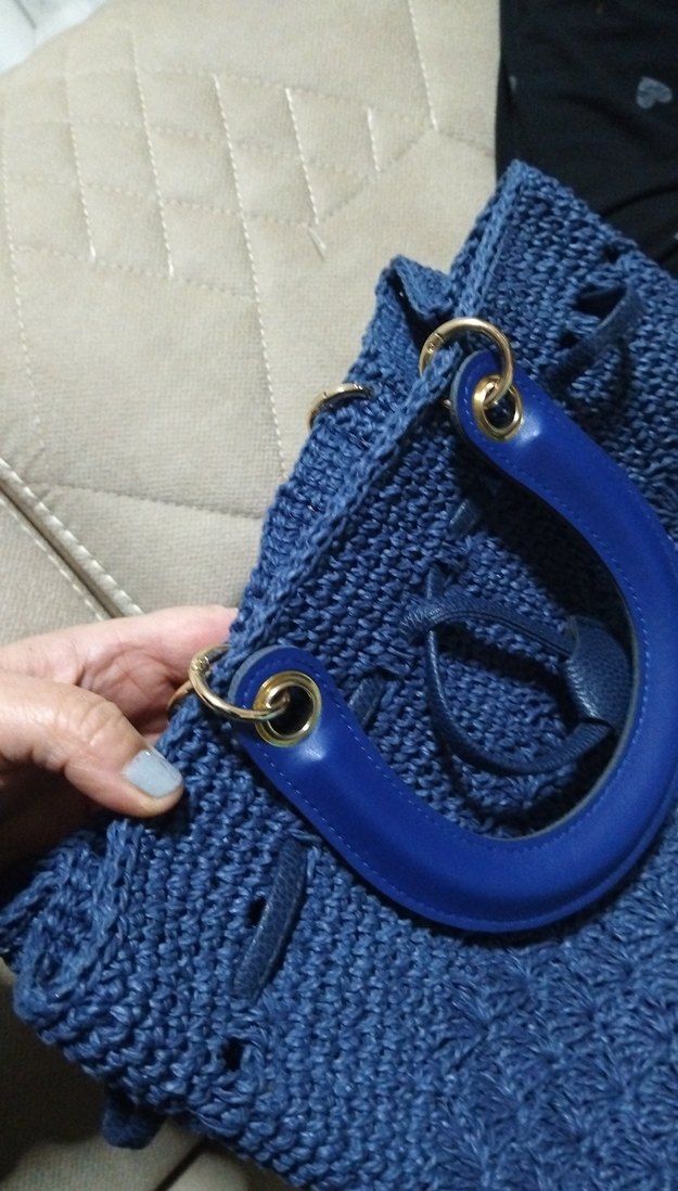 Örgü Kadın Çanta - Lacivert Bohem - Görsel 5