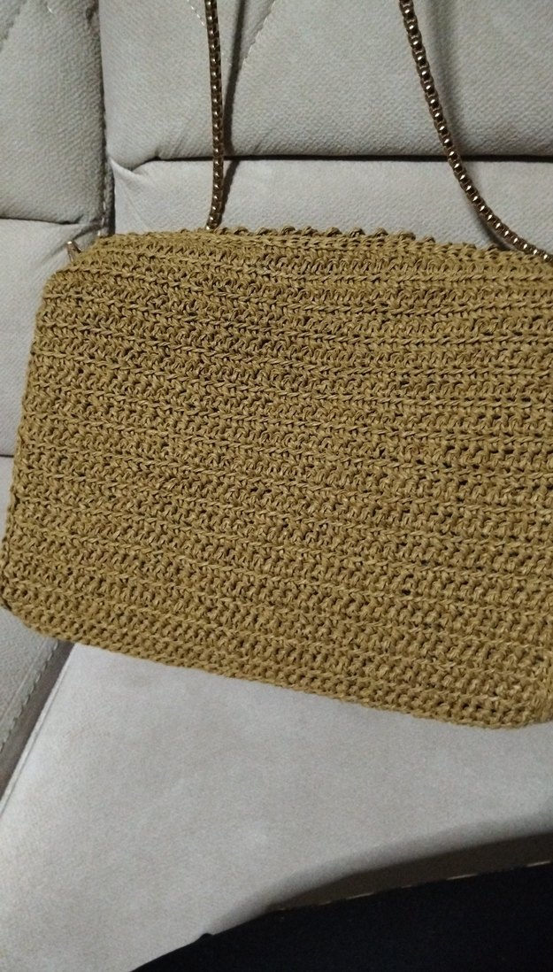 Hasır Örgü Kadın Çanta Zincir Askılı - Görsel 4