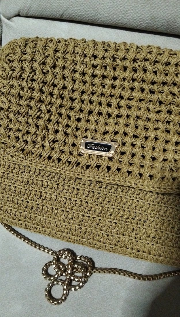 Hasır Örgü Kadın Çanta Zincir Askılı - Görsel 2