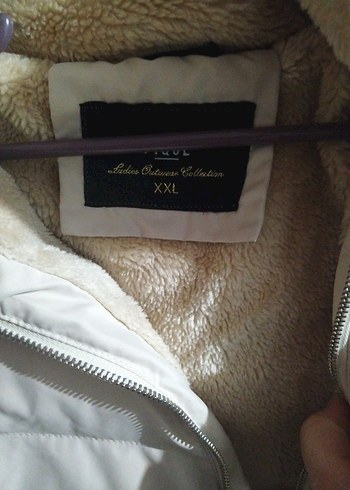 Bej Kadın Kürklü Kışlık Mont - Görsel 2