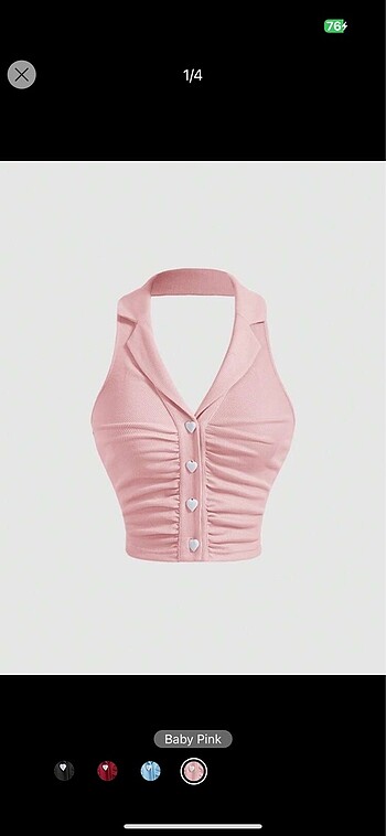 Crop top pembe
