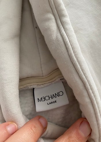 Gri Baskılı erkek Kapüşonlu Sweatshirt - Görsel 3