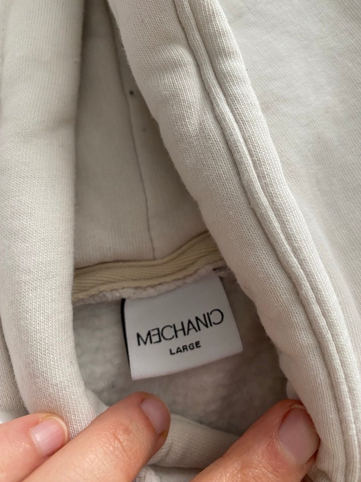 Gri Baskılı erkek Kapüşonlu Sweatshirt - Görsel 3