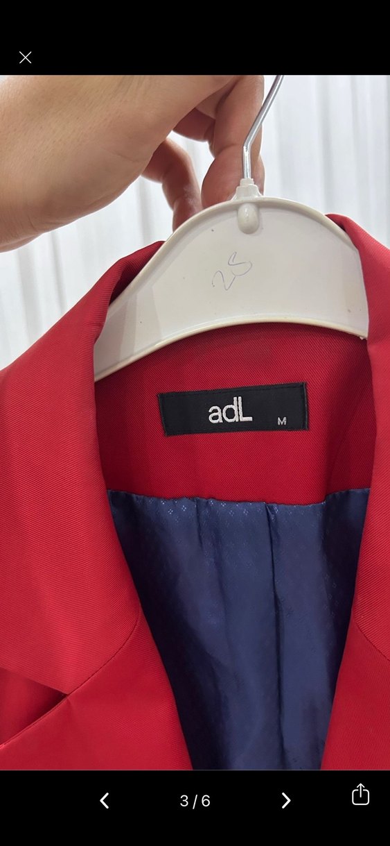 Düğmeli Kırmızı Kadın Blazer Ceket - Görsel 2