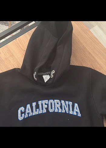 KErkek Siyah Kapüşonlu Fermuarlı Sweatshirt - Görsel 2