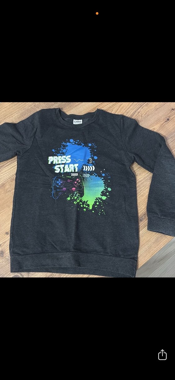 Baskılı Siyah Erkek Sweatshirt - Görsel 2