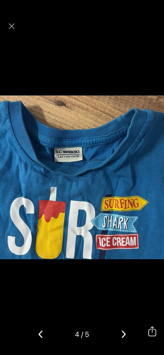 Erkek Çocuk Renkli Baskılı Kısa Kollu Tişört - Görsel 4