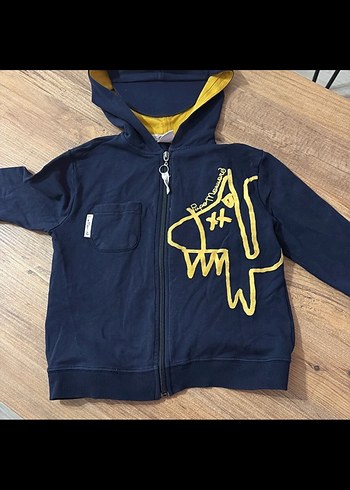 Kapüşonlu Fermuarlı Erkek Çocuk Sweatshirt - Görsel 3