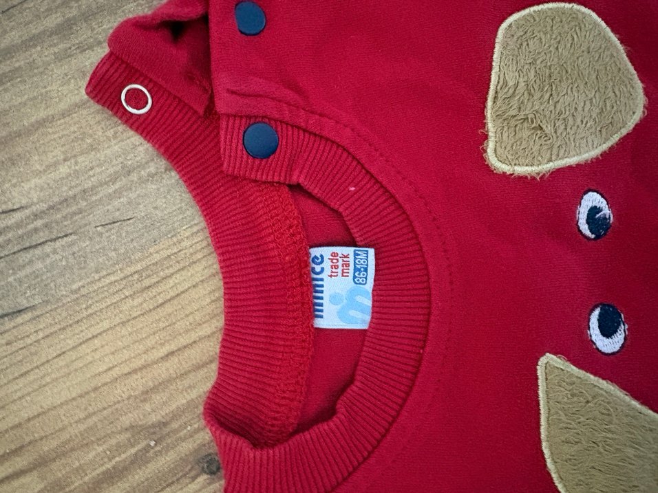 Uzun Kollu Kırmızı Erkek Bebek Takım - Görsel 3