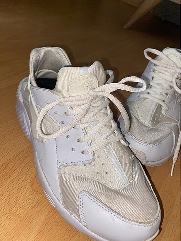 Nike air huarache beyaz bej spor ayakkabı