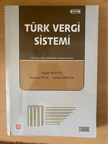 Türk vergi sistemi doğan şenyüz adnan gerçek 17.baskı