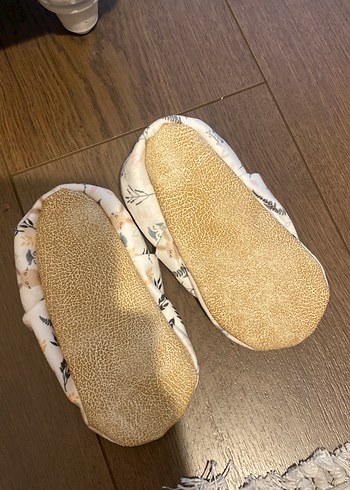 Bej Desenli Pamuk Bebek Patik - Görsel 4