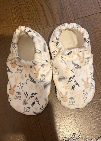 Bej Desenli Pamuk Bebek Patik - Görsel 2