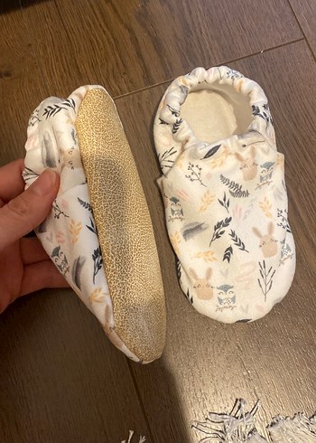 Bej Desenli Pamuk Bebek Patik - Görsel 3