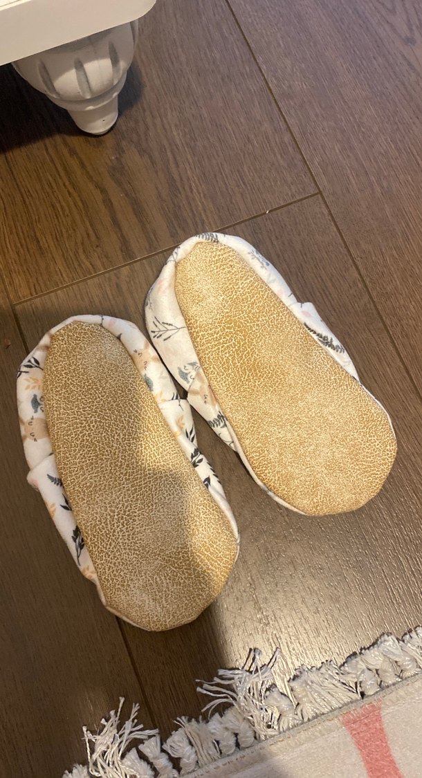 Bej Desenli Pamuk Bebek Patik - Görsel 4