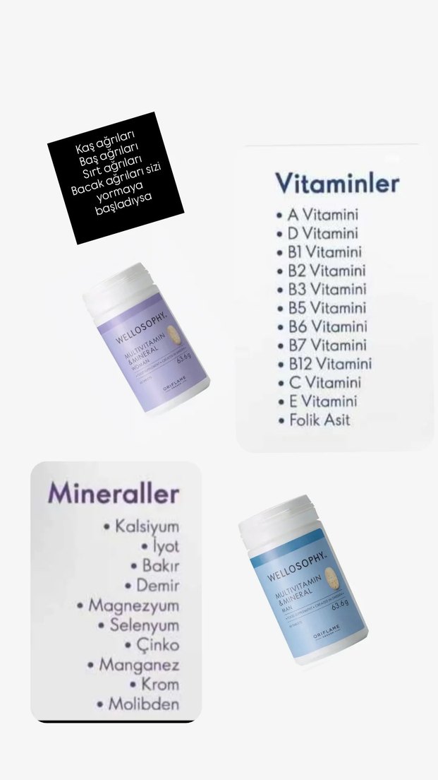 Oriflame Wellosophy Multivitamin & Mineral 60 Tablet - Görsel 4