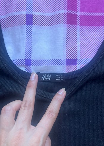 H&M Siyah Uzun Kollu Fitted Bluz