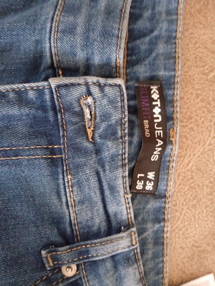 Düğmeli  erkek Kot Pantolon Midi Boy bir kere giyilmiştir - Görsel 2