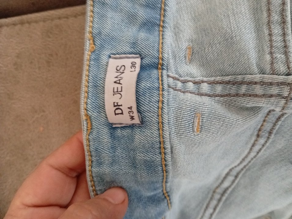 DF Jeans Düğmeli Mavi erkek Kot Pantolon - Görsel 2