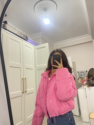 HM pembe şişme mont