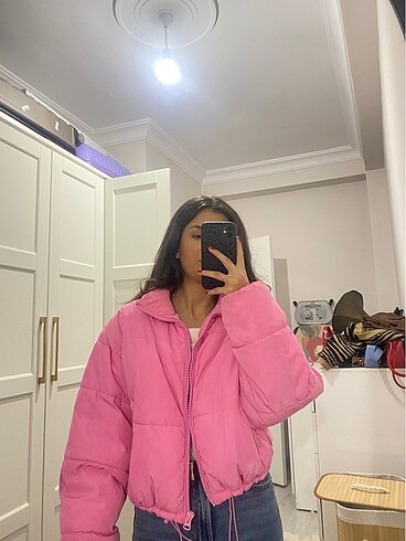 H&M HM pembe şişme mont