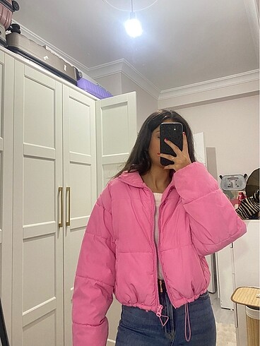 s Beden HM pembe şişme mont