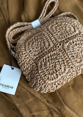Bej Örgü Kadın Çapraz Çanta - Görsel 2