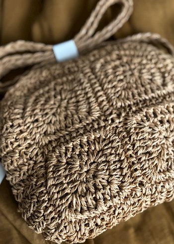 Bej Örgü Kadın Çapraz Çanta - Görsel 3