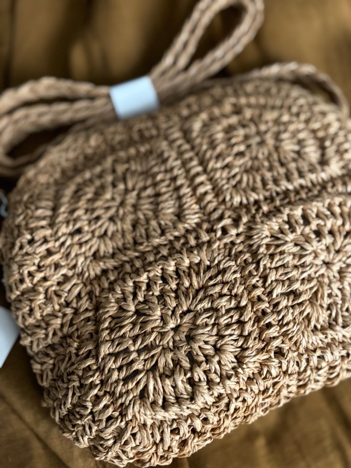 Bej Örgü Kadın Çapraz Çanta - Görsel 3