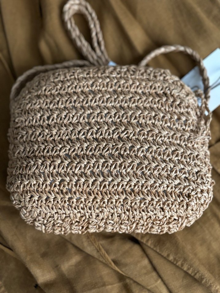Bej Örgü Kadın Çapraz Çanta - Görsel 4