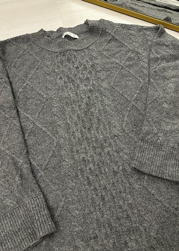 Stradivarius Gri Kadın Triko Kazak - Görsel 3