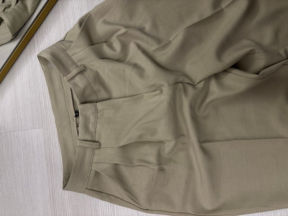 Trendyolmilla Bej Kadın Kumaş Pantolon - Görsel 3