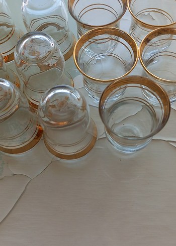 Beden Parlak Altın Kenarlı Bardak Seti