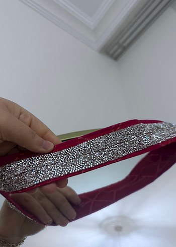 Bordo İşlemeli Uzun Kadın Abiye Elbise - Görsel 7